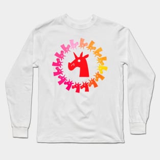 Color Me Red Unicorn Long Sleeve T-Shirt